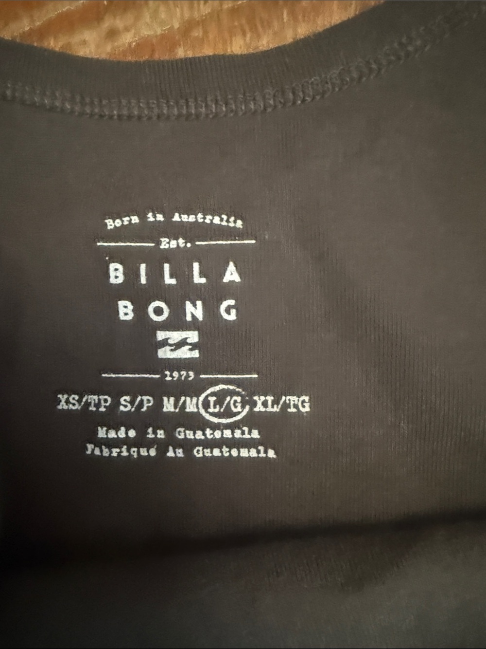 Billabong Black Cropped Tank with Pastel Ombre Logo and Mint Palm - Picture 3 of 3